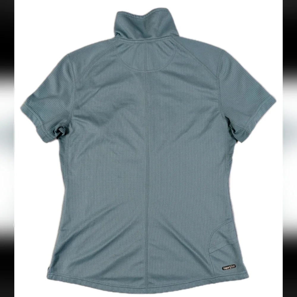 The North Face Womens M Blue VaporWick Short Sleeve 1/4 Zip Running Shirt - Picture 6 of 7
